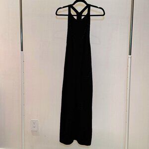 Classic Black Elegance: Rag & Bone Cord and Viscose Polyester Dress
